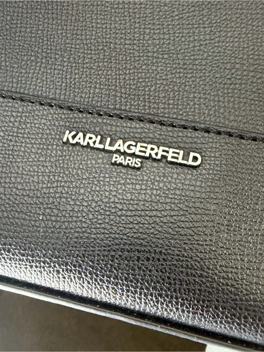 KARL LAGERFELD Paris Black Tote Shoulder Bag – Pre-Owned